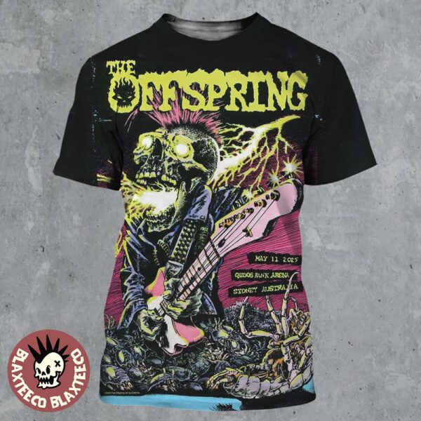 The Offspring Sydney Australia 2025 Venue Poster At Qudos Bank Arena On May 11 2025 The Supercharged World Tour All Over Print Shirt