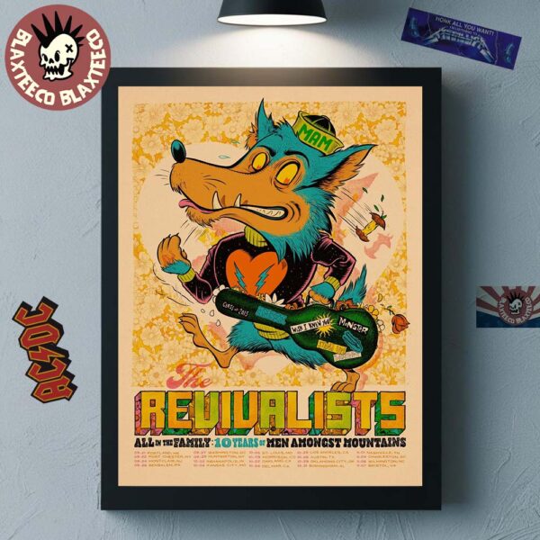 The Revivalists All In The Family 10 Years Of Men Amongst Mountains Tour Dates The Fox Artwork Home Decor Poster Canvas