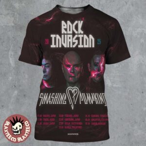 The Smashing Pumpkins Rock Invasion 2025 Asia And Middle East Tour Dates All Over Print Shirt