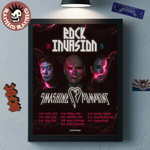 The Smashing Pumpkins Rock Invasion 2025 Asia And Middle East Tour Dates Home Decor Poster Canvas