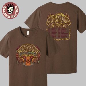 The String Cheese Incident Summer Tour 2025 Limited Edition Merch Tour Dates Schedule Two Sided Brown T-Shirt