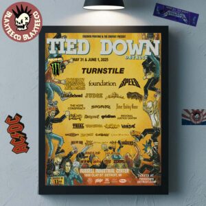 Tied Down Detroit Festival 2025 Lineup In Detroit Michigan At Russell Industrial Center On May 31 And June 1 2025 Weekend Poster Home Decor Poster Canvas