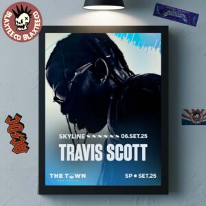 Travis Scott Headline The Town Festival 2025 In Sao Paulo Brazil On September 6 2025 Home Decor Poster Canvas