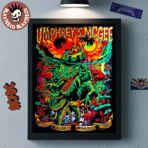 Umphrey’s McGee Florida Run Shows 2025 Gig Poster In Pensacola On May 29 Orlando On May 30 Miami Beach On May 31 And St Petersburg On 1 June Home Decor Poster Canvas