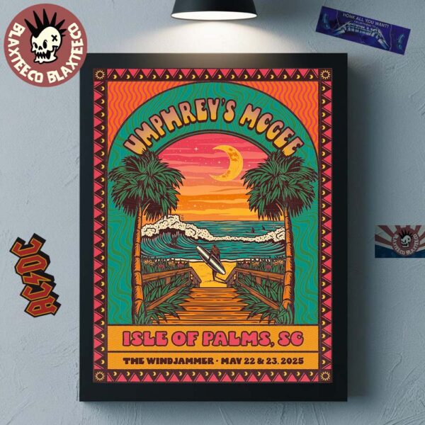 Umphrey’s McGee Isle Of Palms South Carolina Gig Poster At The Windjammer On May 22 And 23 2025 Home Decor Poster Canvas