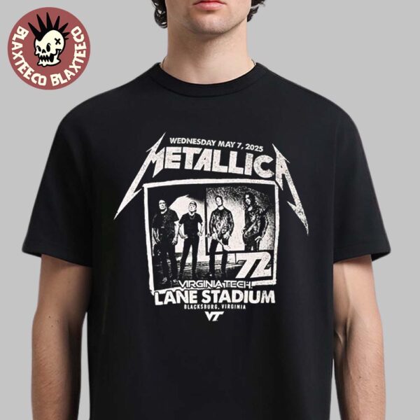 Virginia Tech x Metallica 2025 Concert 72 Lane Stadium Hokie Nation May 7 2025 Original Vintage T-Shirt