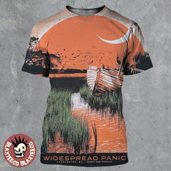 Widespread Panic Charleston SC 2025 Concert Poster At Credit One Stadium On May 16 17 2025 All Over Print Shirt