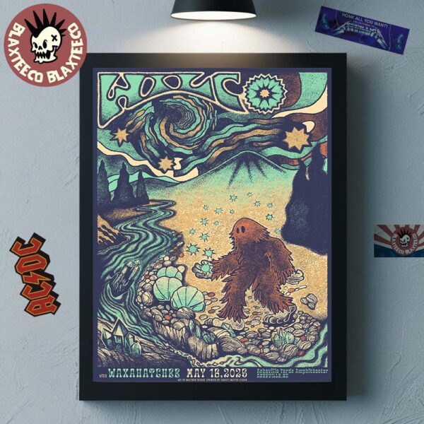 Wilco Asheville North Carolina 2025 Gig Poster Live At Asheville Yards Ampitheatre On May 16 2025 Home Decor Poster Canvas