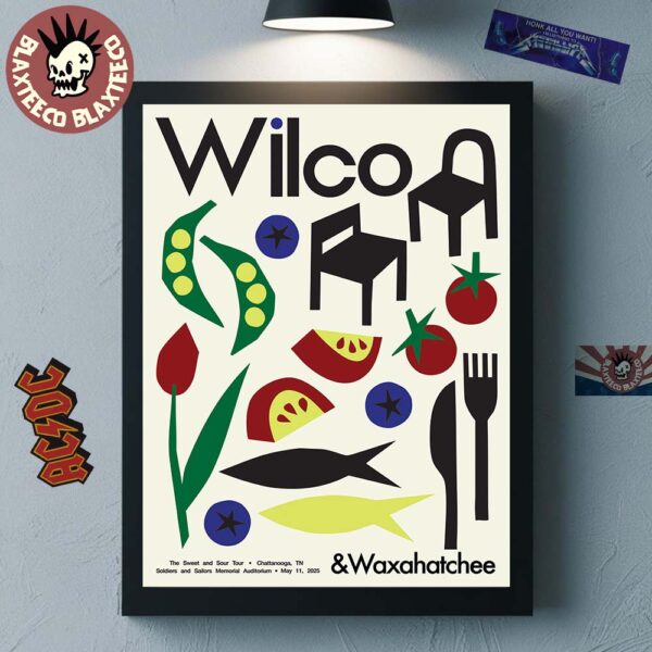 Wilco Chattanooga Tennessee 2025 Live At Soldiers And Sailors Memorial Auditorium On May 11 2025 Home Decor Poster Canvas