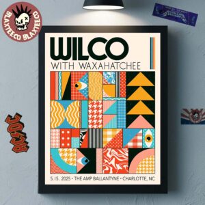 Wilco Live At The Amp Ballantyne PGA In Charlotte NC On May 15 2025 Home Decor Poster Canvas