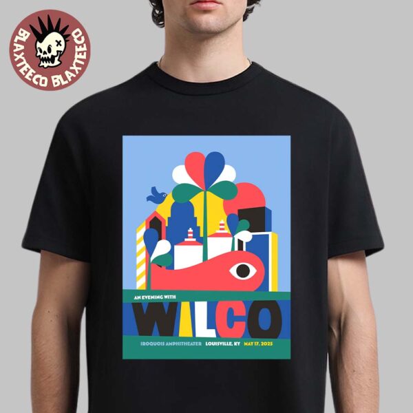 Wilco Louisville Kentucky 2025 Gig Poster Live At Iroquois Amphitheater On May 17 2025 Unisex T-Shirt