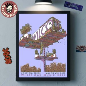 Wilco Poster For Show In Houston Texas At White Oak Music Hall On May 4 2025 Home Decor Poster Canvas