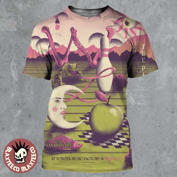 Wilco Poster For Show In Irving Texas At The Pavilion At Toyota Music Factory On May 7 2025 Floral Artwork All Over Print Shirt