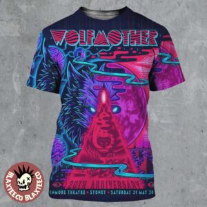 Wolfmother Sydney Australia 2025 Concert Poster At Enmore Theatre On May 31 2025 20th Anniversary All Over Print Shirt