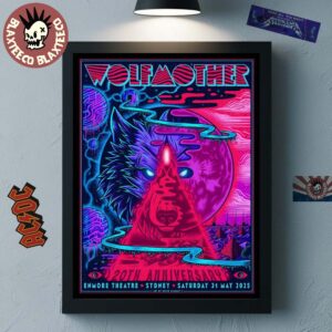Wolfmother Sydney Australia 2025 Concert Poster At Enmore Theatre On May 31 2025 20th Anniversary Home Decor Poster Canvas