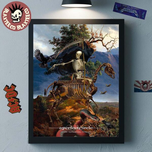 A Perfect Circle Sessanta V2.0 St Paul Minnesota 2025 Exclusive Poster At Xcel Energy Center On June 1 2025 Home Decor Poster Canvas