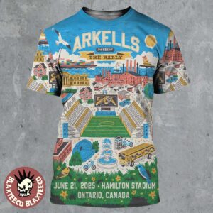 Arkells Present The Rally Poster For Show In Ontario Canada 2025 At Hamilton Stadium On June 21 2025 All Over Print Shirt