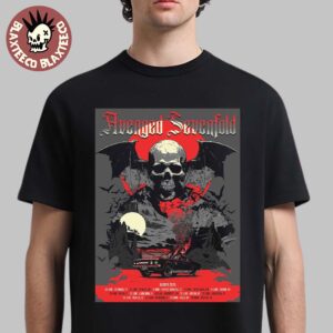 Avenged Sevenfold Summer 2025 Tour Europe Gig Poster Burning Car Art With Tour Dates Unisex T-Shirt