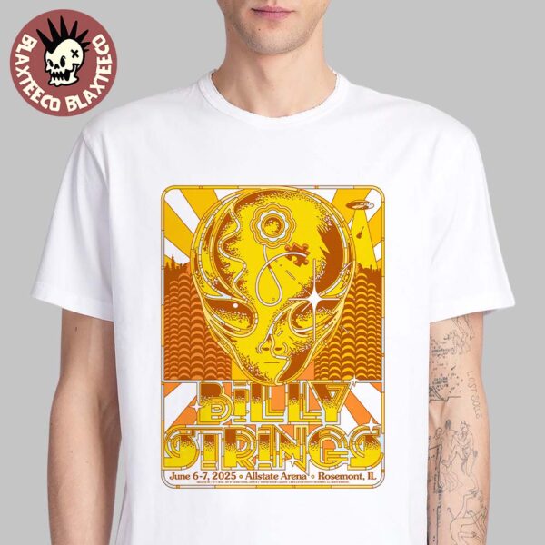 Billy Strings Rosemont Illinois 2025 Concert Poster At Allstate Arena On June 6 And 7 2025 Unisex T-Shirt