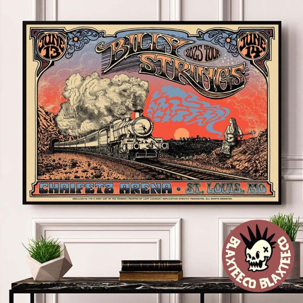 Billy Strings St Louis Missouri 2025 Event Poster At Chaifetz Arena On June 13 And 14 2025 Tour Home Decor Poster Canvas
