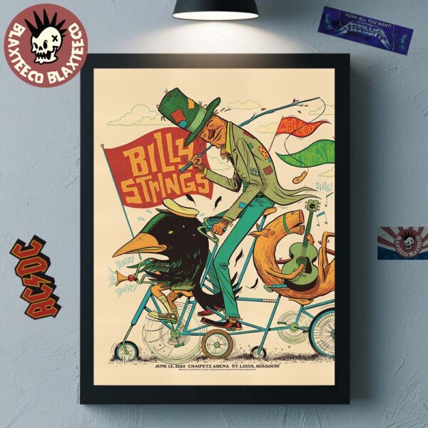 Billy Strings St Louis Missouri 2025 Night 1 Gig Poster At Chaifetz Arena On June 13 2025 Tour Home Decor Poster Canvas