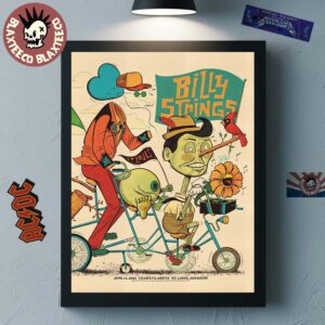Billy Strings St Louis Missouri 2025 Night 2 Gig Poster At Chaifetz Arena On June 14 2025 Tour Home Decor Poster Canvas