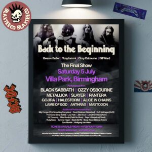 Black Sabbath Ozzy Osbourne Back To The Beginning The Final Show On July 5 2025 Full Lineup Poster At Villa Park Birmingham Home Decor Poster Canvas
