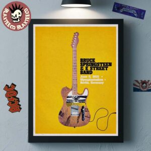 Bruce Springsteen And E Street Band Berlin Germany 2025 Event Poster At Olympiastadion On June 11 2025 On Tour Home Decor Poster Canvas