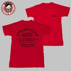 Bruce Springsteen And E Street Band On Tour 2025 In Liverpool UK At Anfield Stadium On June 4 2025 Two Sided Unisex T-Shirt