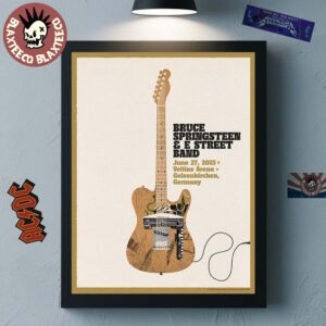 Bruce Springsteen and E Street Band Gelsenkirchen Germany 2025 Tour Poster At Veltins Arena On June 27 2025 Home Decor Poster Canvas
