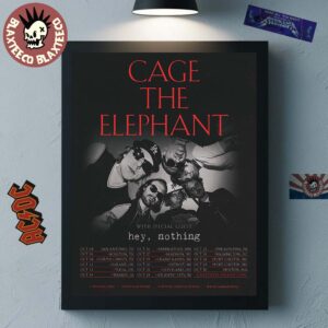 Cage The Elephant North American Tour 2025 Schedule Dates Home Decor Poster Canvas