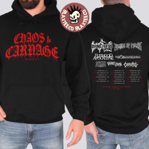 Chaos And Carnage 2025 Tour Merch Logo Two Sided Unisex Hoodie
