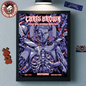 Chris Brown Amsterdam 2025 Breezy Bowl XX Stadium World Tour Gig Poster At Johan Cruijff Arena On June 8 2025 Home Decor Poster Canvas