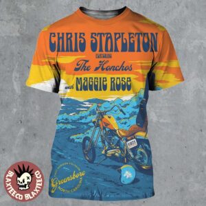 Chris Stapleton Greensboro North Carolina 2025 Concert Poster At First Horizon Coliseum On June 18 2025 All Over Print Shirt