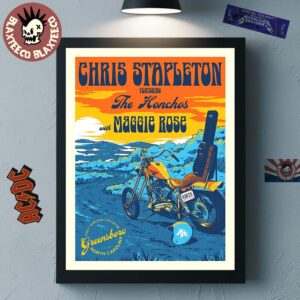 Chris Stapleton Greensboro North Carolina 2025 Concert Poster At First Horizon Coliseum On June 18 2025 Home Decor Poster Canvas