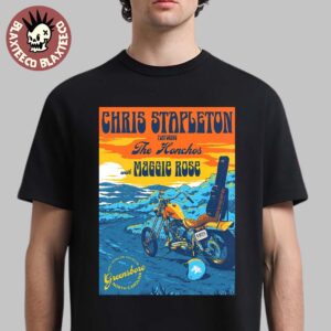 Chris Stapleton Greensboro North Carolina 2025 Concert Poster At First Horizon Coliseum On June 18 2025 Unisex T-Shirt
