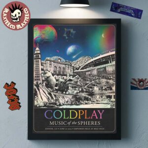 Coldplay Denver Colorado Music Of the Spheres Tour Poster At Empower Field At Mile High On June 10 2025 Home Decor Poster Canvas