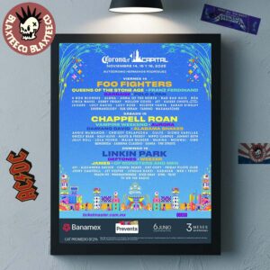 Corona Capital Festival 2025 Full Line Up In Mexico City At Autodromo Hermanos Rodriguez On November 14-16 2025 Home Decor Poster Canvas