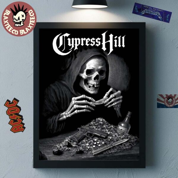 Cypress Hill Hellfest 2025 Out Of Bounds In Clisson France From 19 Though 22 June 2025 Don’t You Know I’m Loco Black And White Version Home Decor Poster Canvas