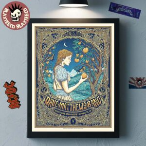 Dave Matthews Band Alpharetta Georgia 2025 Event Poster At Ameris Bank Amphitheatre On June 25 2025 Home Decor Poster Canvas