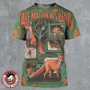 Dave Matthews Band Birmingham Alabama 2025 Event Poster At Coca Cola Amphitheater On June 24 2025 Foxes Art All Over Print Shirt