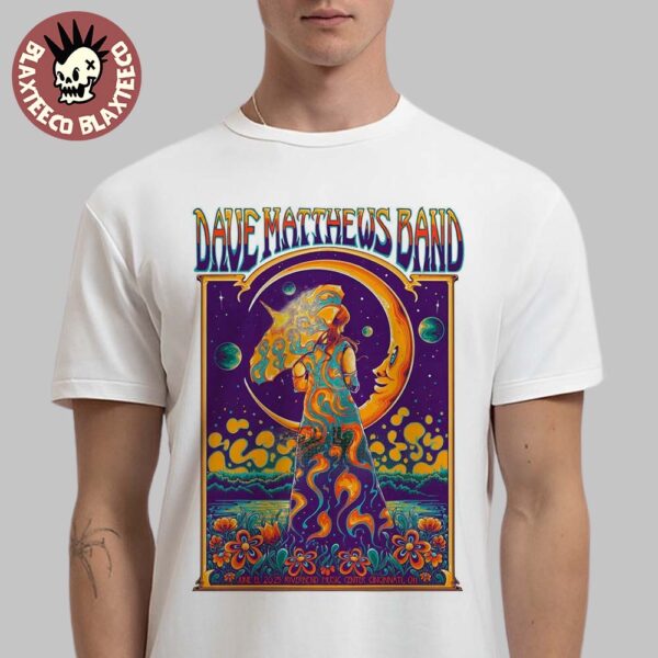 Dave Matthews Band Cincinnati Ohio 2025 Gig Poster At Riverbend Music Center On June 13 2025 Unisex T-Shirt
