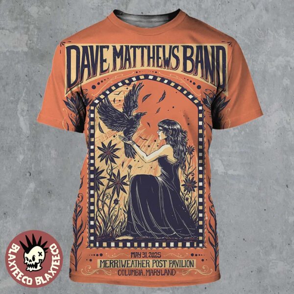 Dave Matthews Band Columbia Maryland 2025 Poster At Merriweather Post Pavilion On May 31 2025 All Over Print Shirt