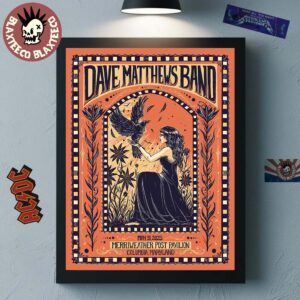 Dave Matthews Band Columbia Maryland 2025 Poster At Merriweather Post Pavilion On May 31 2025 Home Decor Poster Canvas