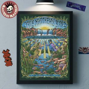 Dave Matthews Band Cuyahoga Falls Ohio 2025 Poster At Blossom Music Center On May 30 2025 Home Decor Poster Canvas