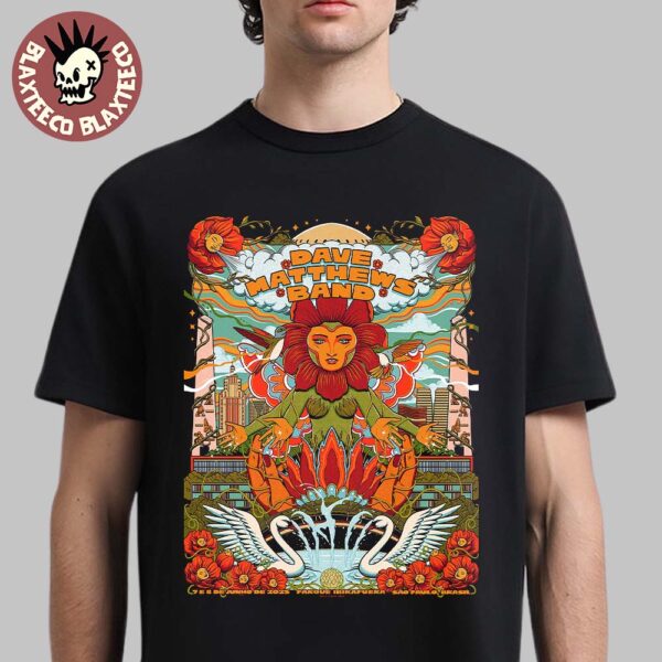 Dave Matthews Band Sao Paulo Brazil 2025 Event Poster At Parque Ibirapuera On June 7 And 8 2025 Unisex T-Shirt