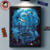 Queens Of The Stone Age Boston Night 1 And 2 Venue Combined Poster In Massachusetts At MGM Music Hall At Fenway On June 10 And 11 2025 Angel And Demon Statue Art Landscape Poster Canvas