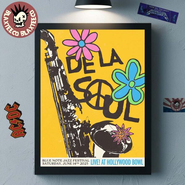 De La Soul Exclusive Poster Blue Note Jazz Festival On June 14 2025 Live At Hollywood Bowl Home Decor Poster Canvas