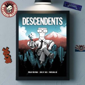 Descendents Punk In The Park 2025 Event Poster In Portland Oregon On June 28 2025 Home Decor Poster Canvas