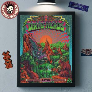 Dirty Heads Colorado Springs CO 2025 Gig Poster At Ford Amphitheater On June 27 2025 Home Decor Poster Canvas